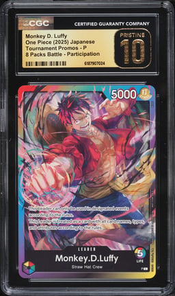 2025 One Piece Promo 8 Packs Battle Participation Monkey D. Luffy L #P CGC 10 PRISTINE