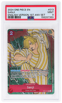 2024 One Piece Promo 1st Anniversary Set Sanji #OP01-013 PSA 9