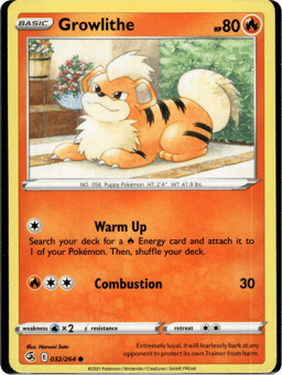 2021 Growlithe #32 Fusion Strike
