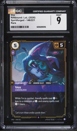 2026 Riftbound League Of Legends LoL Spiritforged Vex #146 CGC 9 MINT