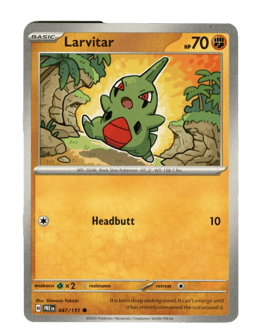 2025 Larvitar #47 Prismatic Evolutions