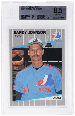 1989 Fleer Glossy Randy Johnson #381 BGS 8.5