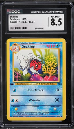 1999 Pokemon Jungle 1st Edition Seaking #46 CGC 8.5 NM-MT+