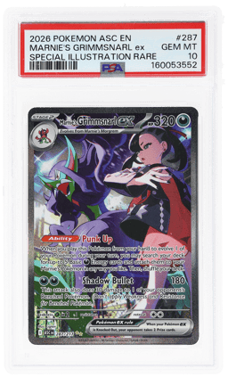 2026 Pokemon Mega Evolution Ascended Heroes Special Illustration Rare Marnie's Grimmsnarl Ex #287 PSA 10
