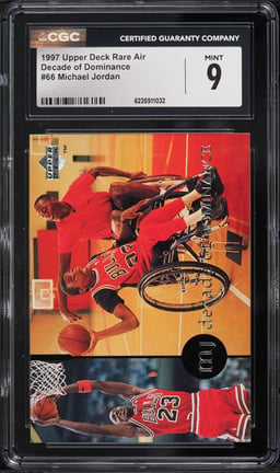 1997 Upper Deck Rare Air Michael Jordan #66 CGC 9 MINT