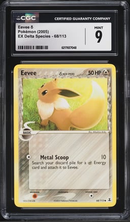 2005 Pokemon EX Delta Species Eevee #68 CGC 9 MINT