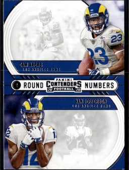 2020 Cam Akers / Van Jefferson #RN-AJ Contenders Round Numbers