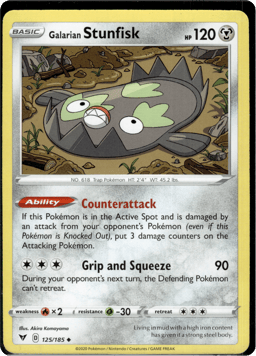2020 Galarian Stunfisk #125 Vivid Voltage