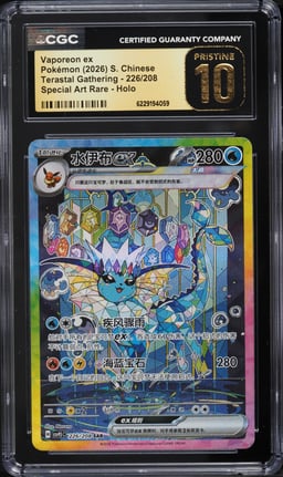 2026 Pokemon Chinese Scarlet & Violet Terastal Gathering SAR Vaporeon EX #226 CGC 10 PRISTINE