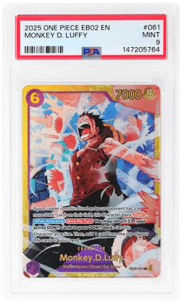 2025 One Piece Extra Booster Anime 25th Collection Monkey D. Luffy #EB02-061 PSA 9