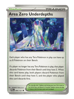 2025 Area Zero Underdepths #94 Prismatic Evolutions