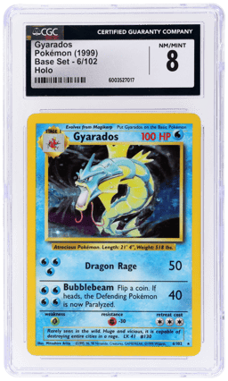 1999 Pokemon Base Holo Gyarados #6 CGC 8