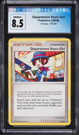2009 Pokemon Platinum Arceus Department Store Girl #85 CGC 8.5 NM-MT+