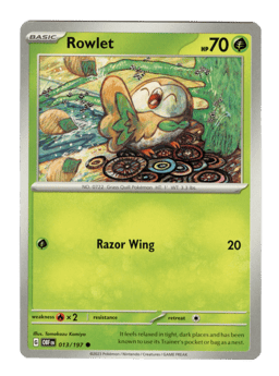 2023 Rowlet #13 Obsidian Flames