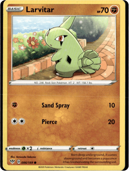 2020 Larvitar #86 Darkness Ablaze