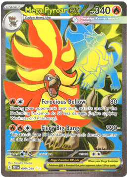 2026 Mega Pyroar ex #99 Chaos Rising