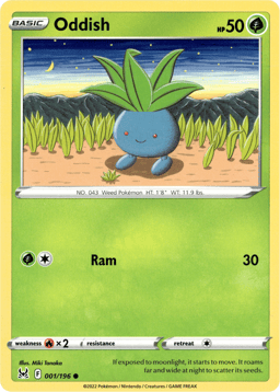 2022 Oddish #1 Lost Origin
