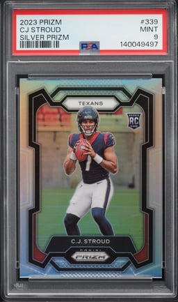 2023 Panini Prizm Silver C.J. Stroud ROOKIE #339 PSA 9 MINT
