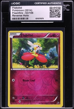 2014 Pokemon Flashfire Reverse Holo Flabebe #63 CGC AUTH