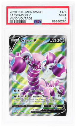 2020 Pokemon Sword and Shield Vivid Voltage Drapion V #175 PSA 9