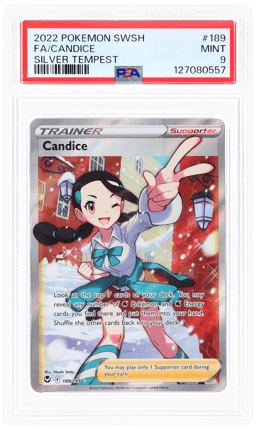 2022 Pokemon Sword and Shield Silver Tempest Candice #189 PSA 9
