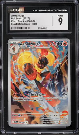 2026 Pokemon Mega Evolution Pitch Black IR Armarouge #86 CGC 9 MINT
