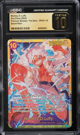 2024 One Piece Premium Booster Best SEC Monkey D. Luffy #OP05-119 CGC 10 PRISTINE