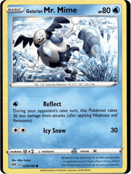 2020 Galarian Mr. Mime #35 Darkness Ablaze