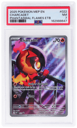 2025 Pokemon Mega Evolution Phantasmal Flames Elite Trainer Box Charcadet #022 PSA 7