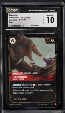 2026 Riftbound League Of Legends LoL Vendetta Renekton #019 CGC 10 GEM MINT