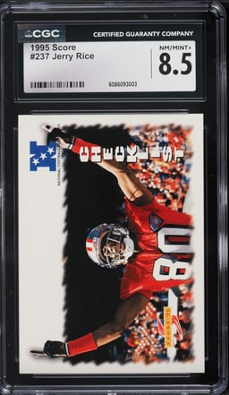 1995 Score Football Jerry Rice #237 CGC 8.5 NM-MT+