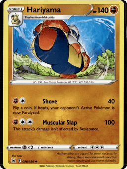 2022 Hariyama #98 Lost Origin