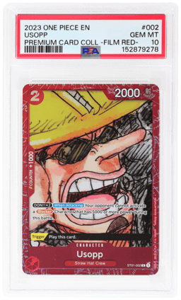 2023 One Piece Premium Card Collection Film Red Usopp #ST01-002 PSA 10