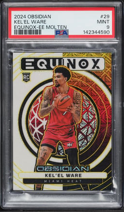 2024 Panini Obsidian Equinox Electric Etch Molten Kel'el Ware ROOKIE /10 #29 PSA 9 MINT