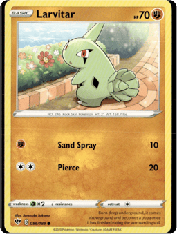 2020 Larvitar #86 Darkness Ablaze