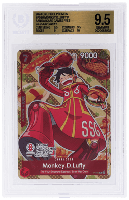 2024 One Piece Promo Bandai Card Games Fest '24-'25 Monkey D. Luffy #P-080 BGS 9.5