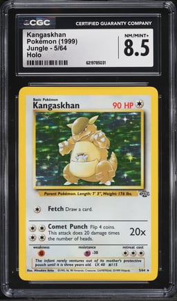 1999 Pokemon Jungle Holo Kangaskhan #5 CGC 8.5 NM-MT+