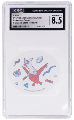 2005 Pokemon Center Sticker Japanese Fukuoka Store Renewal Latias # CGC 8.5