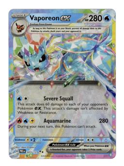 2025 Vaporeon ex #23 Prismatic Evolutions