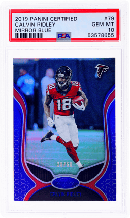 2019 Panini Certified Mirror Blue Calvin Ridley #79 29/50 PSA 10