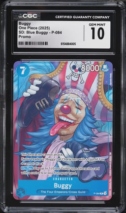 2025 One Piece Promo SD Blue Alt Art Buggy #P-084 CGC 10 GEM MINT