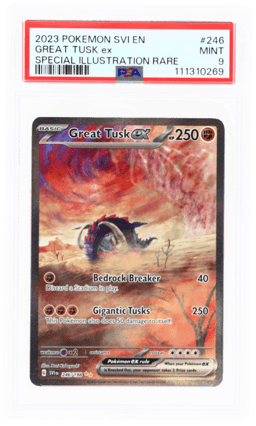2023 Pokemon Scarlet and Violet Special Illustration Rare Great Tusk Ex #246 PSA 9