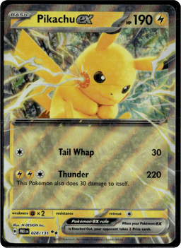 2025 Pikachu ex #28 Prismatic Evolutions