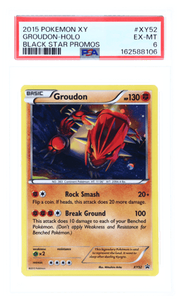 2015 Pokemon XY Black Star Promo Holo Groudon #XY52 PSA 6