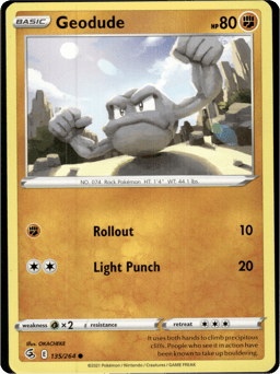 2021 Geodude #135 Fusion Strike