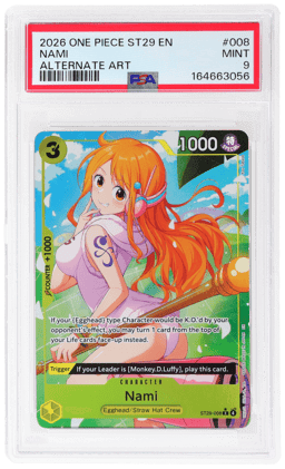 2026 One Piece Starter Deck Egghead Alternate Art Nami #ST29-008 PSA 9
