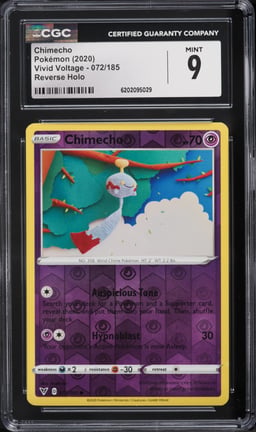 2020 Pokemon Vivid Voltage Reverse Holo Chimecho #072 CGC 9 MINT