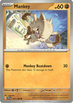 2023 Mankey #107 Scarlet & Violet