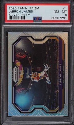 2020 Panini Prizm Silver LeBron James #1 PSA 8 NM-MT