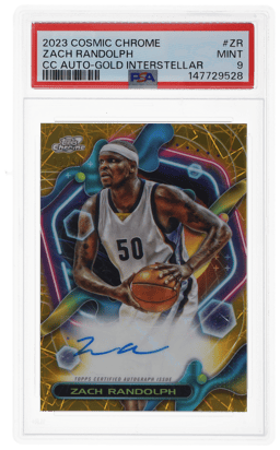 2023 Topps Cosmic Chrome Autograph Gold Interstellar Refractor Zach Randolph #CCAVZR 5/50 PSA 9